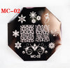 Christmas snowflake Art Plate Stamp Stamping Set Round Stainless Steel DIY Nail Polish Print Manicure Nail Stencil Template