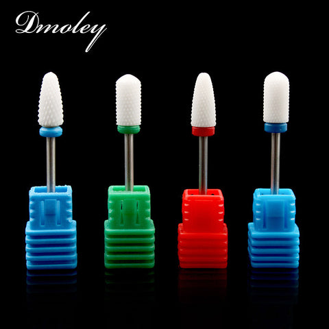 Dmoley 3/32'' Ceramic Nail Drill Bit For Electric Nail Drill Manicure Machine Accessories Nail Art Tools Nail Cutter Files Bits