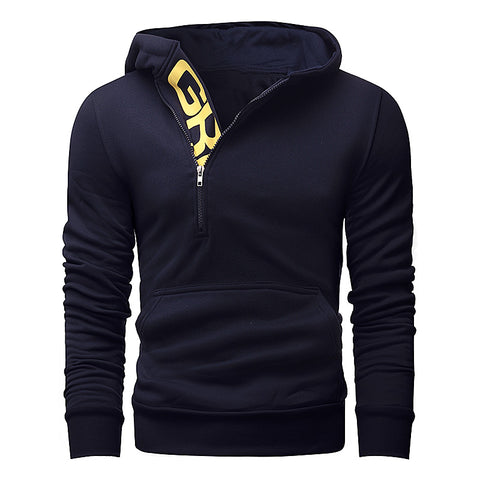 Autumn Winter Hoodies Men Letter Printed Men's Hoodie Sweatshirt Casual Long Sleeve Slim Fit Hooded Jacket Sportswear Size L-3XL