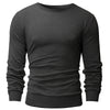 Sweatshirt Men New Casual Fitness Tops Fashion Knitting Hoodies Slim Sweatshirt Mens Pullover Long Sleeve Round Neck Solid