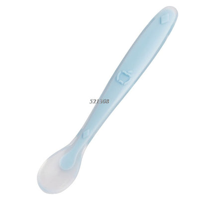 Soft Silicone Baby Spoon Feeding Spoon Lovely Flatware Tableware For Kids