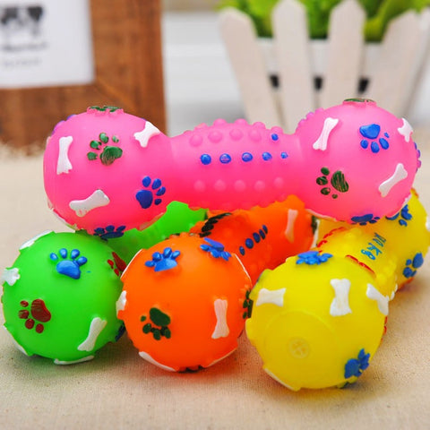 Colorful Pet chews Dumbbell Pet Toys