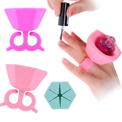 The new wearable nail polish bottles nail polish bottle holder silicone sleeve nail polish bottle holders