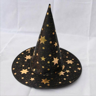 Children Halloween witch hat wizard hat cloak star magician hat child performers costumes props