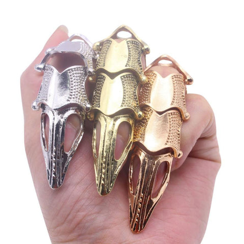 Punk nail Rings Rock Scroll Joint Armor Knuckle Metal Full Finger Claw Rings Gifts Gold,Silver,Rose Gold #45