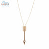 SUSENSTONE Women Fashion Jewelry Bronze Retro Arrow Head Pendant Long Chain Necklace Gift