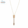 SUSENSTONE Women Fashion Jewelry Bronze Retro Arrow Head Pendant Long Chain Necklace Gift