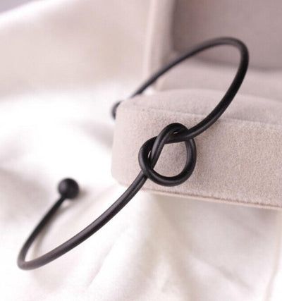 Simple knot bracelet Chic Fashion Simple Knot Bangle Cuff Opening Bracelet Copper Casting Jewelry