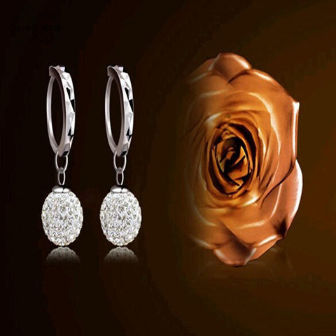 SUSENSTONE Pendant Fashion Women's Sterling Silver Snowflake Drop Earrings Jewelry