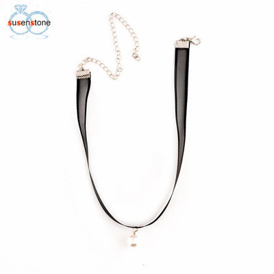 SUSENSTONE Chokers Necklaces Fashion Women Pendant Necklace Chains Charm Necklaces