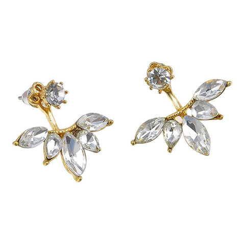 2.4*2.4cm 1Pair Fashion Women Crystal Rhinestone Ear Flower Earrings Jewelry Flower Stud Earrings #30