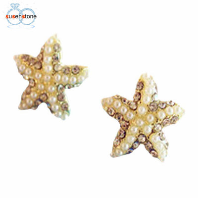 SUSENSTONE Women Personality Starfish Charm Stud Jewelry Earring