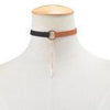 SUSENSTONE Gothic 9colors Fashion Women Necklace Retro Velvet Leather Round Pendant Choker Collar Necklace Chain Jewelry