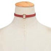 SUSENSTONE Gothic 9colors Fashion Women Necklace Retro Velvet Leather Round Pendant Choker Collar Necklace Chain Jewelry