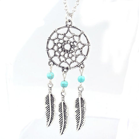 SUSENSTONE Fashion Retro Jewelry Dream Catcher Pendant Chain Necklace