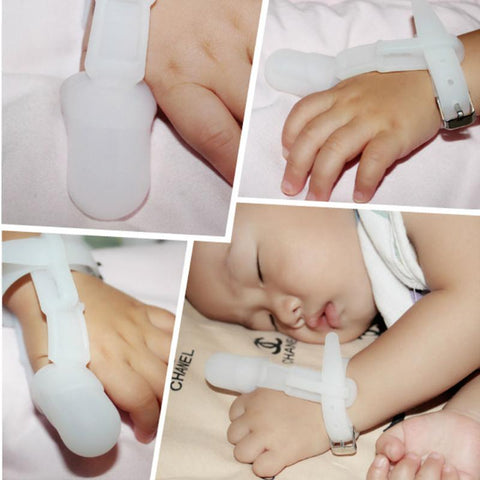 Stop Thumbsucking Baby Teether Silicone Healthy Thumb Gloves Prevent Stop Thumb Sucking Teether for Baby Health Care