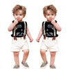 Summer Boys Clothes 2017 Children Baby Boy Clothing Set Gentleman Letter Print TShirt Tops+ Suspender Pants Toddler Kids Clothes