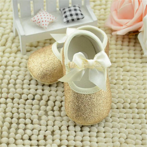 2017 Special Offer Real Solid Glitter Baby Girl Shoes Sneaker Anti-slip Princess Soft Sole Toddler First Walkers High Quality