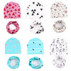 2017 Real Rushed Print Cute Baby Hat For Kids Clothes Matching With Scarf For Children Printed Infant Warm Crochet Knit Dresses
