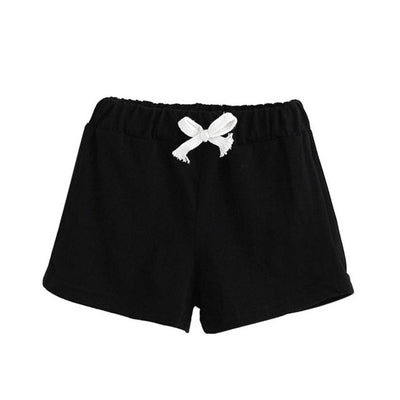 Baby Girls Shorts Kids Clothes Summer 2017 Cotton Children Shorts Kids Shorts for Girls Solid Bowknot Trousers Boys Short Pants