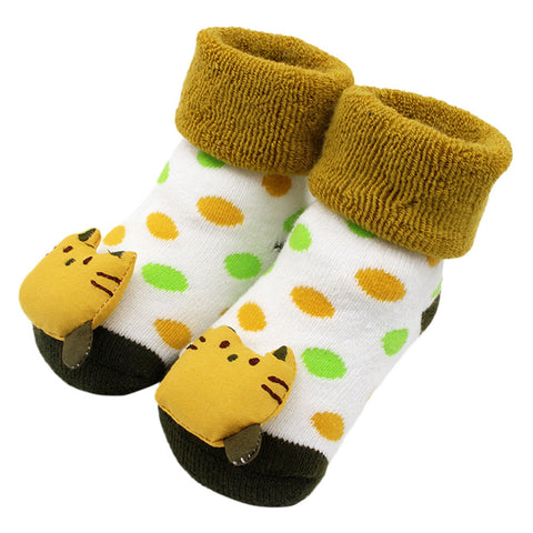 Wholesale Baby Socks Anti-Slip Cotton Newborn Infantil Baby Sock Cartoon Animal Slippers Boots Unisex Boy Girl Socks Rubber Sole