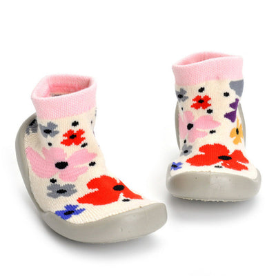 Baby shoes Toddler Girl Boy Flower Soft Socks Shoes Floor Shoes Indoor Shoes Sneakers Rubber Anti-slip Winter daily comfortable