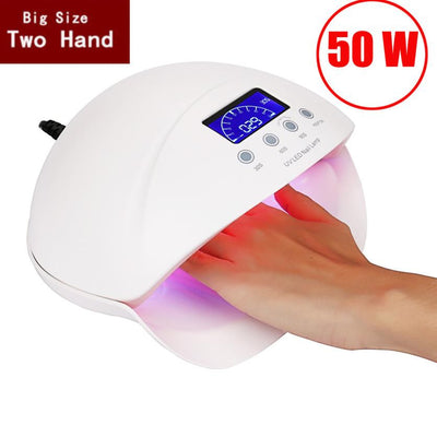 2017 Professional 50W LCD Display Dual UV LED Nail Lamp Nail Art Equipment with Timer DROPSHIPPING lampara led manicura