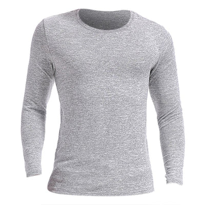 Autumn Spring Long Sleeve Fitness T-Shirt Men Bodybuilding Stretch Tshirt Brand Clothing Male Plain Basic Tee Top Plus Size 4XL
