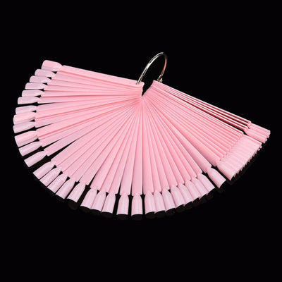 50 Pcs Nail Art False Tips Sticks Polish Practice Display Fan Board Design Tool Drop Shipping