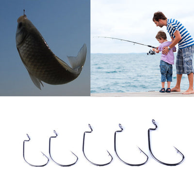 50pcs/lot fishing hook Crank hook Barbed fishhook fishing tackle single fish hook fishing accessories #EW