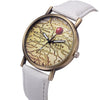 Watch Women 2017 Map Pattern Womens watches Faxu Leather Wrist Watch casual Quartz-watch femmes montres relojes de mujer #719