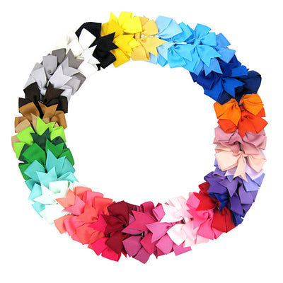 48PCS Handmade Cloth Hair Grips Girls Women Ribbon Accessories