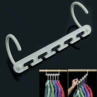 8 Pcs Space Saver Wonder Magic Clothes Hangers Closet Organizer Hooks Racks New