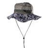 Outdoor Mesh Sunshade Fisherman Fishing Hat Sun Cap Bucket Hat with String Wide Brim Hat for Men