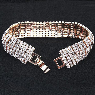 Rhinestone Stretch Multilayer Bracelet  for Wedding Prom Party Bracel GD