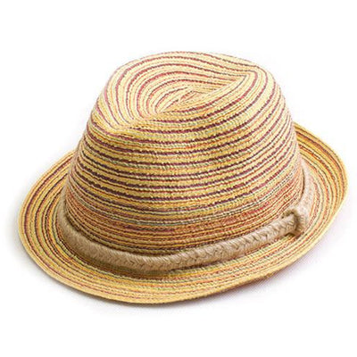 Panama Striped Foldable Straw Hat