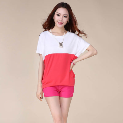 Lady Loose Cotton Tops Short Sleeve Summer Blouse Casual Tshirt for Women