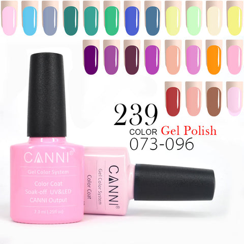 CANNI 7.3ml Gel Lacquer Color 073-096 Hot Sale European High Reputation 30917 Nail Art Soak off UV LED Organic Nail Polish Gel