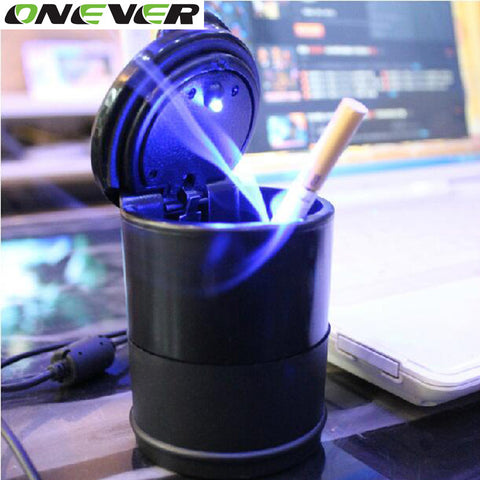 Universal Truck Car Ashtray LED Cigarette Smoke Cigar Cendrier AshtrayCenicero Cinzeiro Ceniceros Asbak Cylinder Cup Holder