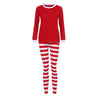 Women Family Matching Christmas  Pajamas Set  Blouse +Santa Striped Pants