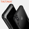 Luxury Airbag Shockproof Armor Case For iphone X Fitted Cases Ultra thin Clear Soft TPU + PC Back Cover Slim Transparent Shell