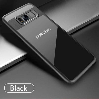 Luxury Clear Case For Samsung Galaxy S8 S8 Plus Fitted Cases Slim Transparent Capinhas PC & TPU Silicone Cover Shockproof Armor