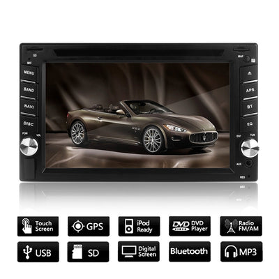 6.2" GPS Navigation HD 2DIN Bluetooth Car Stereo DVD Player Touch Screen USB SD + Camera European Map