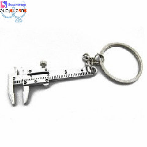 Movable Vernier Caliper Ruler Model Keychain Key Chain Keyring Keyfob Vernier caliper key ring cute fashion boy girl key ring