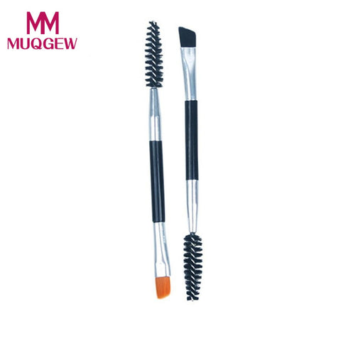 Women Makeup Double-headed Inclined Eyebrow Brush Eyelashes Volume Tool  for Daily or Professional Makeup pincel maquiagem QH