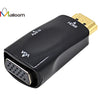 2017HDMI to VGA Converter HDMI2VGA Connector Adapter Audio Cable For PC Computer Laptop Desktop Tablet to HDTV Display Projector