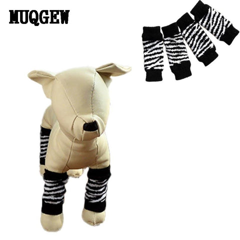 Pet Dog Leg Socks Zebra-stripe Cute Warm Socks Dog Non-slip Pet Leg Warmers Warm Sock meias dog clothes for small dogs