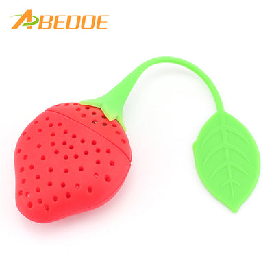 ABEDOE Strawberry Tea Leaf Infuser Reuseable Tea Strainers Leaf Teabag Kettle Loose Tea Leaf Strainer Herbal Filter Tea Teapot