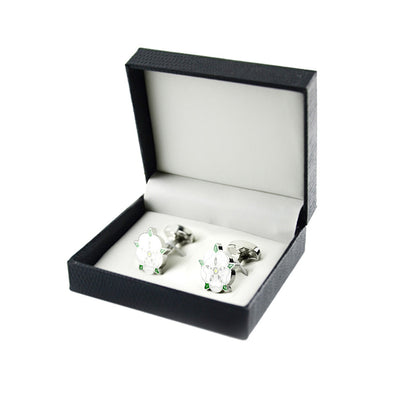 Mens Wedding Party Gift Cherry Blossoms Cufflinks With Box