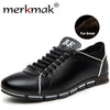 Merkmak Brand Warm Winter Shoes Casual Leather Shoes for Men Comfortable Genuine Leather Fur Inner Winter Man Footwear Outdoor
